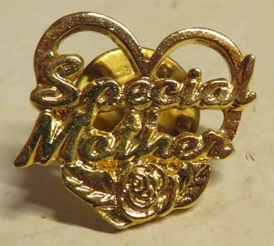 Spilla bavero vintage speciale madre fiore cuore tono oro vintage mamma 3/4" cuore - Foto 1 di 7