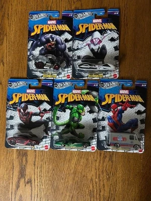 2026 Hot Wheels Exclusivo Serie Plata Marvel Spider-Man Juego de 5 Envío Gratis Foto 1 de 4