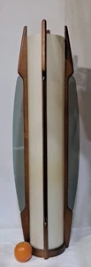 MID CENTURY DANISH MODERN MODELINE WALNUT / TEAK  LAMP  WOOD VTG 60s - Picture 1 of 8