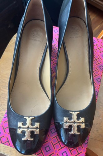 TORY BURCH Everly Tacco a Blocco con Punta a Cappuccio in Pelle Nero Taglia 10