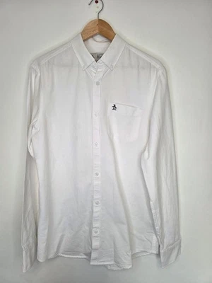 Original Penguin Oxford Shirt, Mens Shirt, 100% Cotton, Size Medium, White - Image 1 of 4