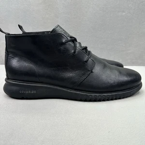 Cole Haan 2.ZeroGrand Mens Size 10 (M) Chukka Boots Black Leather Lace-Up C26198 - Picture 1 of 8