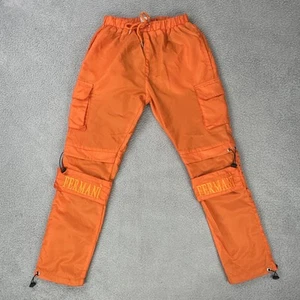 Zella Fermani 2.0 Cargo Pants Men Large Orange Mesh Lined Embroidered Logo - Picture 1 of 20