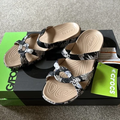 Sandalias Crocs Meleen Twist diseño floral goma para mujer talla UK 8 Foto 1 de 4
