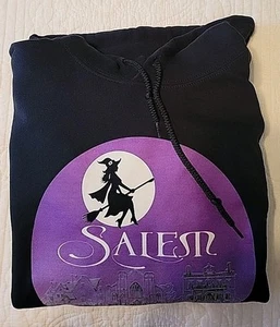 Felpa con cappuccio Gildan Salem strega unisex taglia M usata in ottime condizioni - Foto 1 di 11
