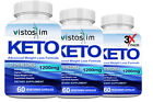 3 X KETO BHB 1200mg (180 Pills) PURE Ketone FAT BURNER Weight Loss by VistaSlim 