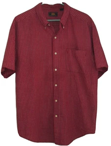 Route 66 Men's Red & White Checkered Seersucker Short Sleeve Shirt Size L - Picture 1 of 5