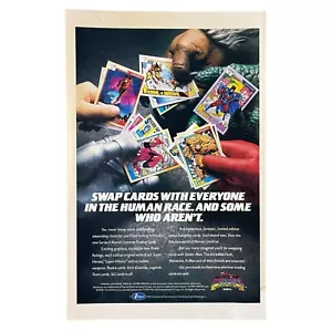 Marvel Universe Trading Cards Serie Il Stampa Pubblicità 1991 6,5x10" Impel anni 90 fumetti - Foto 1 di 2