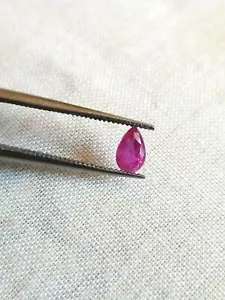 0.40 Ct 100% Natural Ruby Burma Pear Shape Unheated Transparent Loose Gemstone - Picture 1 of 5