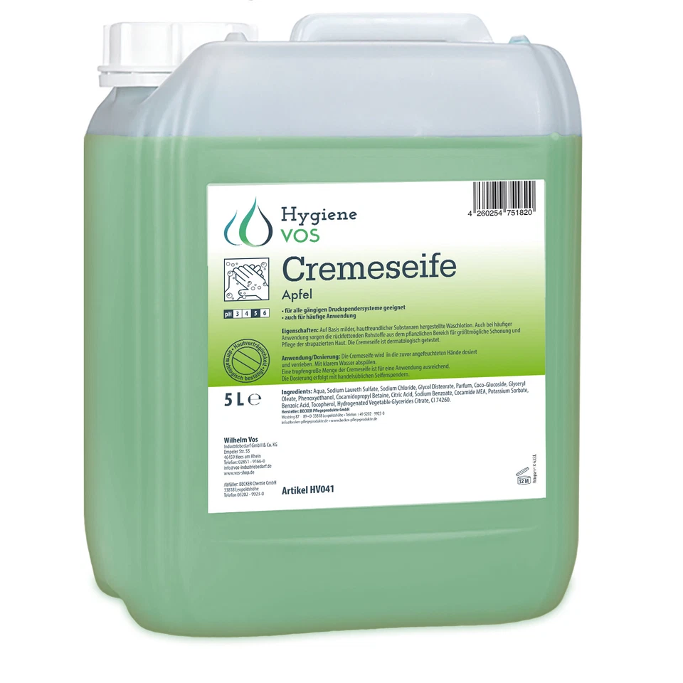 Hygiene Vos - Apfel Cremeseife - 5 Liter - Bild 1 von 1