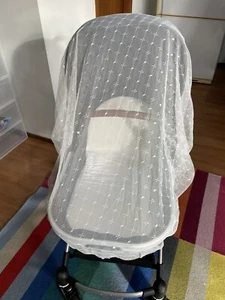 Baby Pram Bassinet  Mosquito Cover With Elastic Lining & Breathable Mesh - Picture 1 of 5