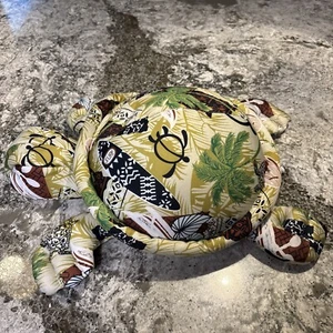 Smoooshi Unreal Pillow Microbead Stuffed Turtle Plush Hawaii Surf 16”  EUC - Picture 1 of 6
