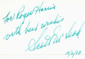 RARE! "McCarthy Enforcer" Scott McLeod Hand Signed 3X5 Card Todd Mueller COA