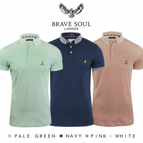 Camisa polo de verano Brave Soul 'Glover' jacquard manga corta para hombre Foto 1 de 1