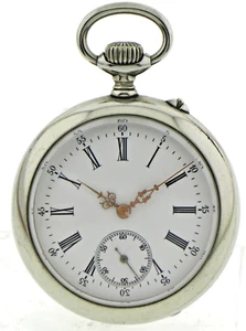 LONGINES Herren- Unisex Taschenuhr wohl Kal. 18- silberfarbenes Gehäuse Ø41mm - Bild 1 von 8