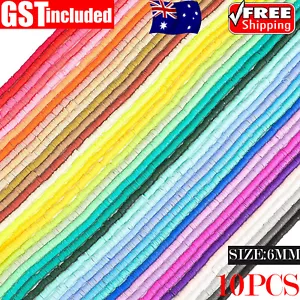 3200PCS Handmade Polymer Clay Beads 10 strands 6 mm Flat Round Eco-Friendly DIY - Picture 1 of 13