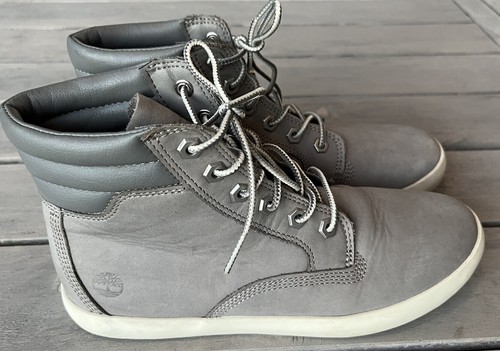 Timberland Dause Women’s 8 Gray Nubuck High Sneaker Boot Ortholite A1H26
