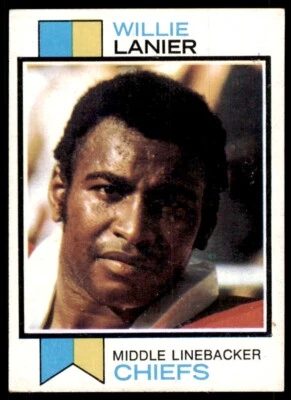 1973 Topps Football Cards Willie Lanier HOF Kansas City Chiefs #410 - Image 1 of 2