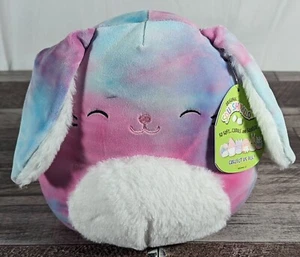 Squishmallow Ryder The Tie Dye Bunny Fuzzy Tummy 8in NWT *Defect* - Picture 1 of 6