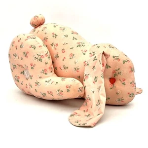 Vintage Floral Print Stuffed Easter Bunny Rabbit Plush Toy Handmade by Grandma - Picture 1 of 16