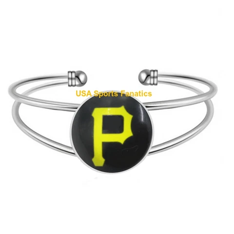 MLB - Pittsburgh Pirates Team Logo Adjustable Bangle Bracelet Cover