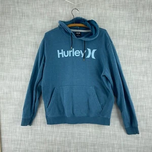 Hurley Hoodie Sweatshirt Mens L Blue  *Flaw* 3501 - Picture 1 of 8