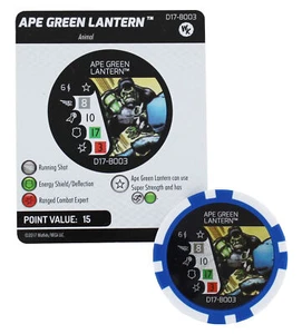 Heroclix DC Comics D17-B002/D17-B003 Ape Batman & Ape Green Lantern Token - Picture 1 of 2