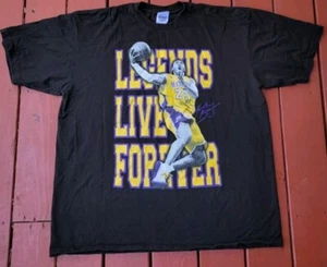 Kobe Bryant Shakawear Shirt Men 3XL Legends Live Forever Basketball Black Tee - Picture 1 of 7