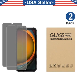 2PK Privacy Tempered Glass Protector For Samsung Galaxy XCover6 pro/XCover7 - Picture 1 of 3