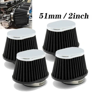 4x Washable Air Intake Filter Cleaner 51mm For Honda CB350 CB360 CB450 CB500T CL - Bild 1 von 10