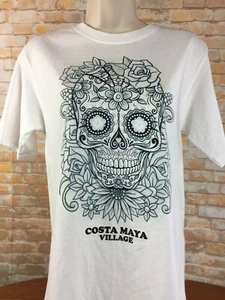 Costa Maya Village Sugar Scull Shirt Size Small WV55 - Picture 1 of 12