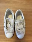Valentino Rockstud Untitled 11 White Leather Sneakers Shoes 37.5