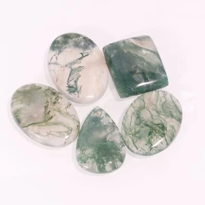 Moss Agate Gemstone, Natural Moss Agate, Jewelry Making Stone, Mix Cabochon - Picture 1 of 4