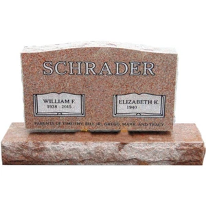 Cemetery headstone-  companion - includes engraving- multi design options- - Picture 1 of 11