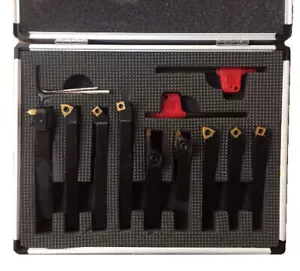 WENDEDREHMASCHINE WERKZEUG SET 9 STCK. 6 MM SCHAFT DREHEN BOHREN TRENNEN NUT RDGTOOLS - Bild 1 von 1