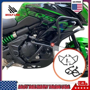 Crash bars For Kawasaki Versys 650 KLE Engine Guard Protector 2015-2021 WOLFLINE - Foto 1 di 16