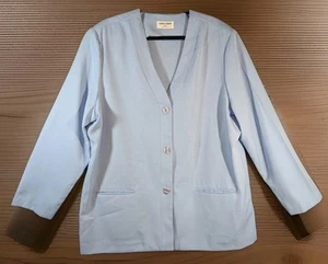 Blazer chaqueta vintage azul polvo Alfred Dunner para mujer con botones talla 20 - Imagen 1 de 3