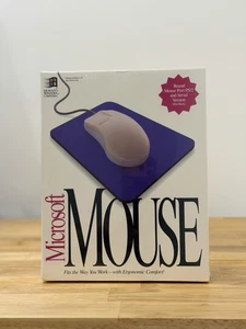 1993 Windows Microsoft Mouse - Round Mouse Port PS/2 & Serial Version- VERY RARE - Picture 1 of 17