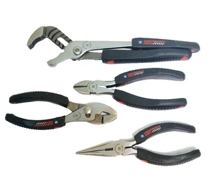 4 pc GM Performance Tool Pliers Set. Long Nose Diagonal Slip Groove Joint Pliers - Picture 1 of 2