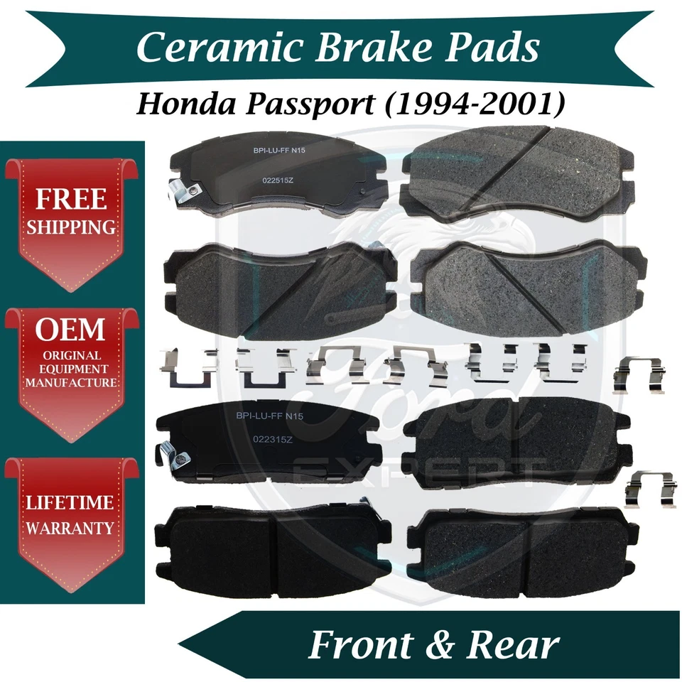 NUEVO OE Kit de pastillas de freno delanteras y traseras de cerámica para Honda Passport 1994-2001 Foto 1 de 4