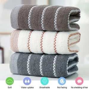 Juego de toallas jacquard de algodón suave - Lujoso súper absorbente - Imagen 1 de 16