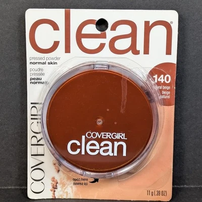 Covergirl Clean Pressed Powder 140 Natural Beige Normal Skin Face Compact NEW - Image 1 of 4