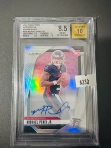 Autógrafos Panini Prizm 2024 Prizms plata Michael Penix Jr. EXCH #378 BGS 8,5 - Imagen 1 de 3