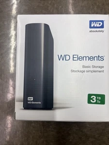 Western Digital WD Elements 3TB USB 3 External Desktop Storage - Afbeelding 1 van 4