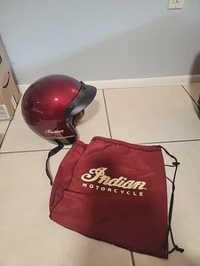 Indian Retro Motorcycle Helmet Size MEDIUM 57-58CM USED - Foto 1 di 11