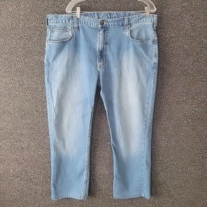 Carharrt Mens Relaxed Fit Jeans Size 40X32 B17 DST Light Blue Pants Workwear - Picture 1 of 6