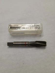 Accupro Tap 5/8-18 HSSE H3 4FL Bright Finish Spiral FL RED band for Tough steels - Picture 1 of 5