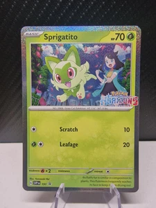 Pokemon Card Sprigatito SVP 191 Horizons Holo Promo Surging Sparks Near Mint - Foto 1 di 1