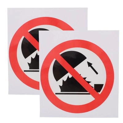 2pcs Do Not Touch Sign Sticker Warning Label Sign Caution Safety Warning Sticker - Image 1 of 4