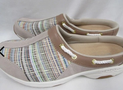 Zuecos sin cordones Easy Spirit naturales para mujer Multi Travelport 21 cómodos talla 9 Foto 1 de 3